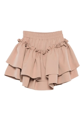 RHIZOME Katya ruffle-detail mini skirt - Brown