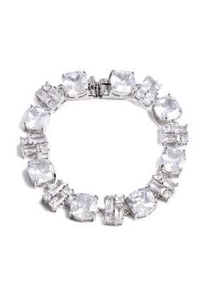 Rabanne crystal-embellished bracelet - Silver