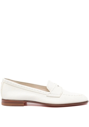 Santoni penny-slot loafers - White