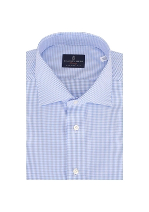 EMANUEL BERG checked cotton shirt - Blue