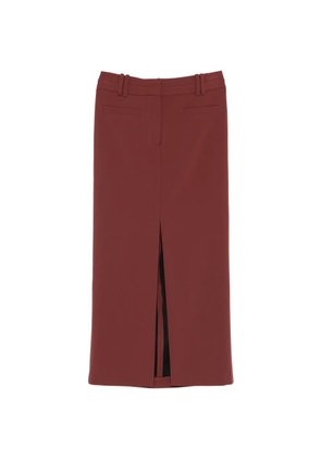 Patrizia Pepe logo-detail midi skirt - Brown