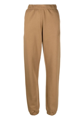 The Attico embroidered logo tapered track pants - Brown