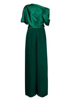 Amsale off-shoulder wide-leg jumpsuit - Green