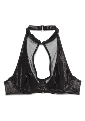 Maison Close Minuit Foulard bikini top - Black