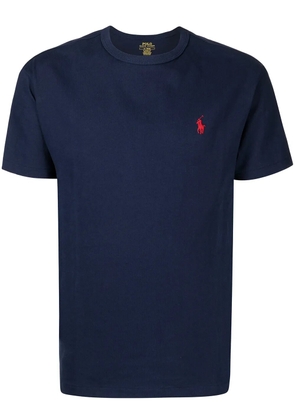 Polo Ralph Lauren embroidered-logo cotton T-shirt - Blue