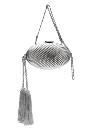 Isla oval clutch bag - Silver