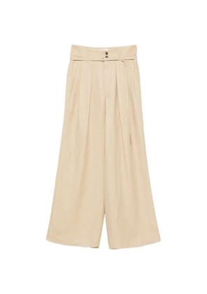 Tela belted pleated trousers - Neutrals
