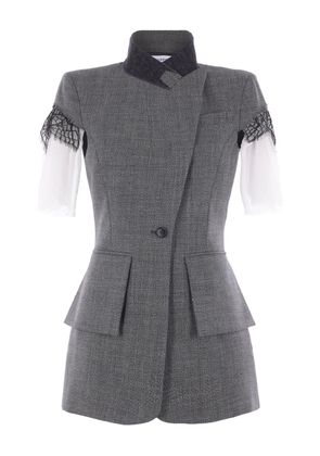 Alexander McQueen short-sleeve blazer - Grey