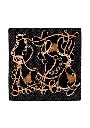 TWINSET patterned scarf - Black