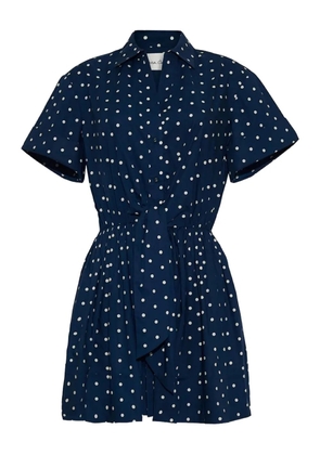 Cara Cara Asbury polka-dot tie-waist mini dress - Blue