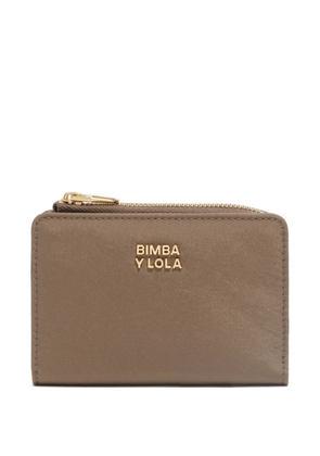 Bimba y Lola logo zip wallet - Neutrals