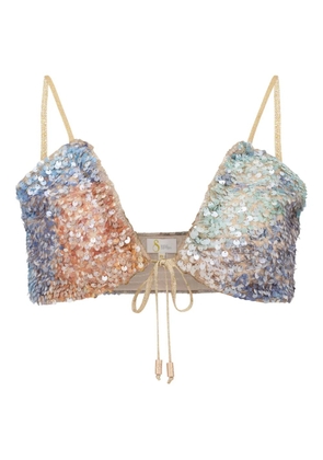 SANA OSMANI Rosa sequin tie top - Blue