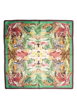 Lancel Jungle print silk scarf - Green