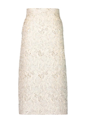 Lunatica Milano venice textured midi skirt - Neutrals