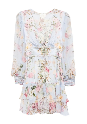 Camilla Tiled In Time mini dress - Blue