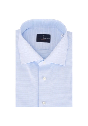EMANUEL BERG patterned cotton shirt - Blue