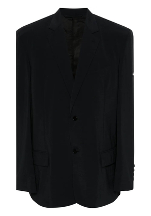 Balenciaga logo-patch blazer - Black
