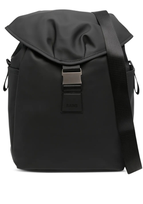 Rains buckle-fastening flap-top backpack - Black