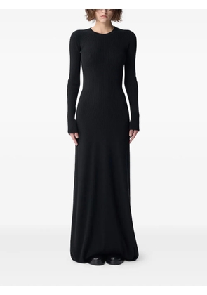 Ann Demeulemeester Eva open-back ribbed maxi dress - Black