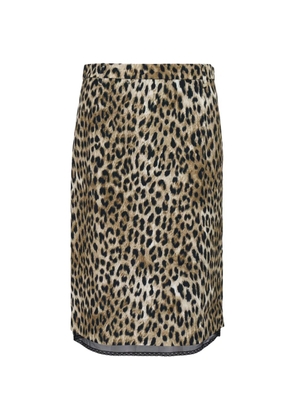 Nº21 animal-print lace midi skirt - Neutrals