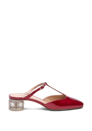 Casadei buckle-detail heeled mules - Red