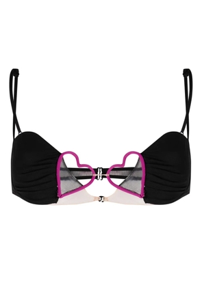 Nensi Dojaka heart-detail underwire bra - Black