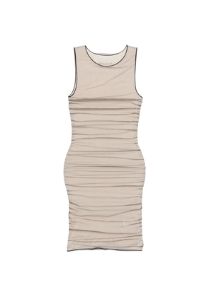 Patrizia Pepe tulle fitted mini dress - Neutrals