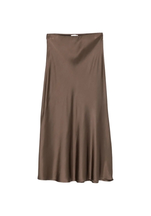 Ottod'Ame elastic-waistband midi skirt - Brown