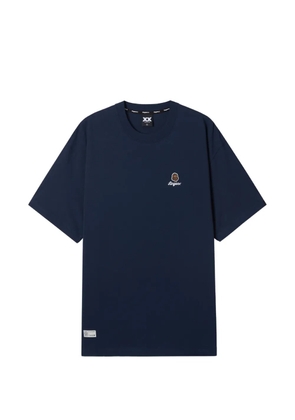 FINGERCROXX logo-appliqué T-shirt - Blue