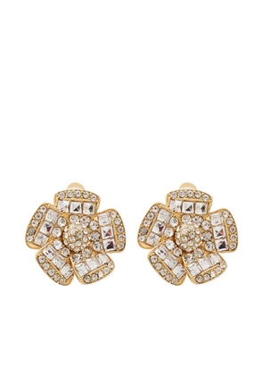 Kenneth Jay Lane flower-detailing earrings - Gold