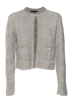 Fabiana Filippi lurex-tweed crew-neck jacket - Grey