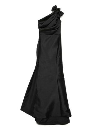 Amsale Mikado draped bodice Gown - Black