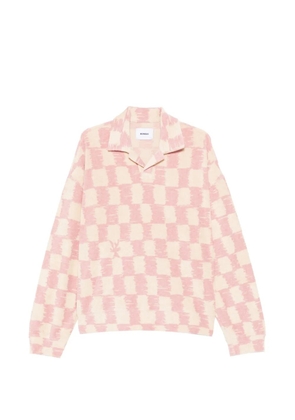 Bonsai oversized chequered long-sleeve sweater - Pink