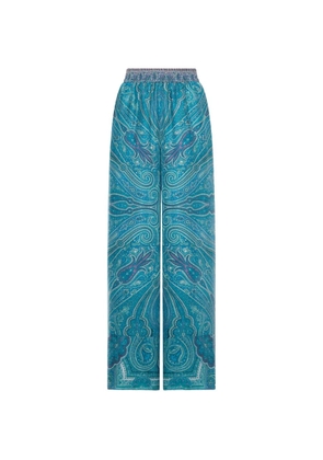 Pierre-Louis Mascia Tetris paisley elastic palazzo pants - Blue