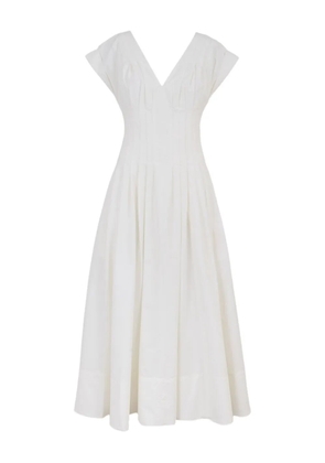 Simkhai Nina V-neck pleated midi dress - White