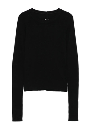 Rick Owens long-sleeve round-neck top - Black