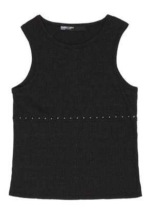 Bimba y Lola ribbed studded tank top - Black