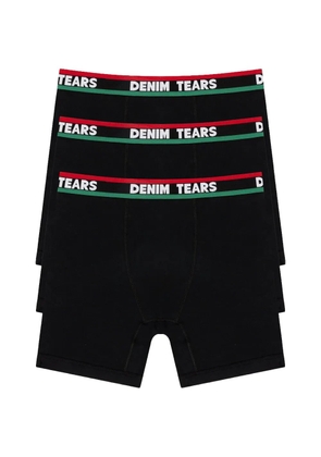 Denim Tears logo-detail boxers (set of three) - Black