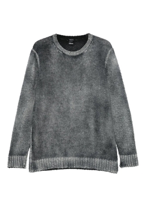 Avant Toi frayed crew-neck sweater - Grey