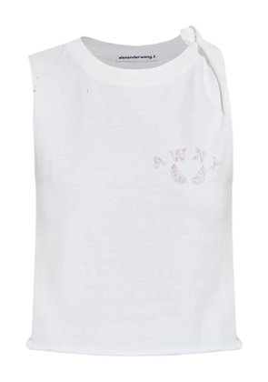 Alexander Wang logo-print tank top - White