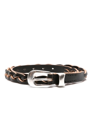 OUR LEGACY braided leather belt - Black