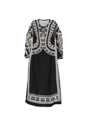 SCARLETT POPPIES Tahara drawstring-detail maxi dress - Black