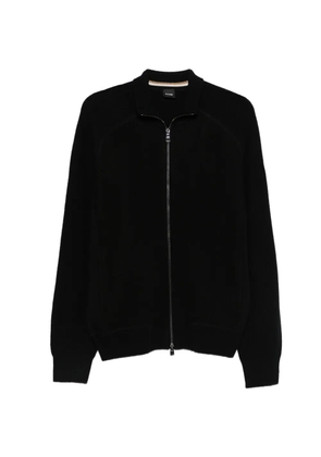 BOSS zip wool cardigan - Black