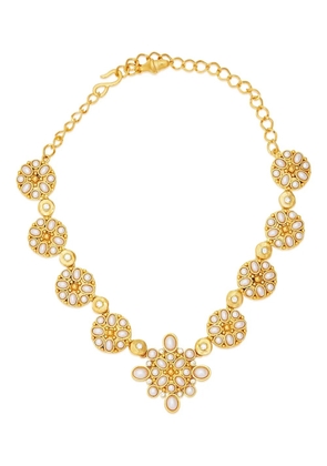 Kenneth Jay Lane Pearl Cabochon necklace - Gold