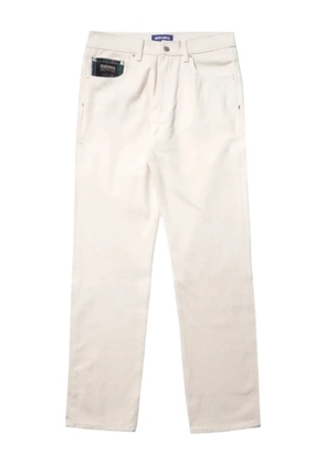 Devástates web-pocket plaid-pocket jeans - White