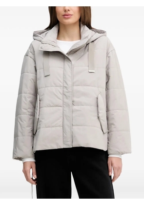 Sisley hooded quilted jacket - Grey
