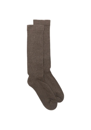 Rick Owens DRKSHDW pentagram-intarsia high socks - Brown