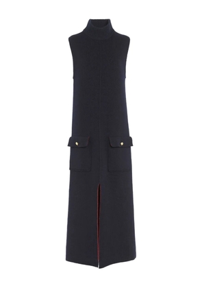 Barrie turtleneck pocket midi dress - Black