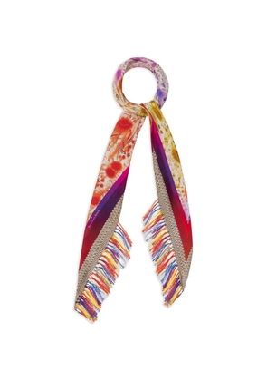 Pierre-Louis Mascia floral-print fringed-hem scarf - Neutrals