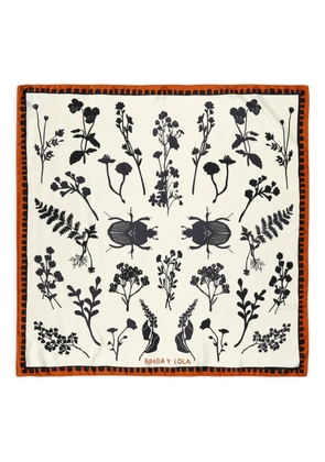 Bimba y Lola floral-print scarf - White
